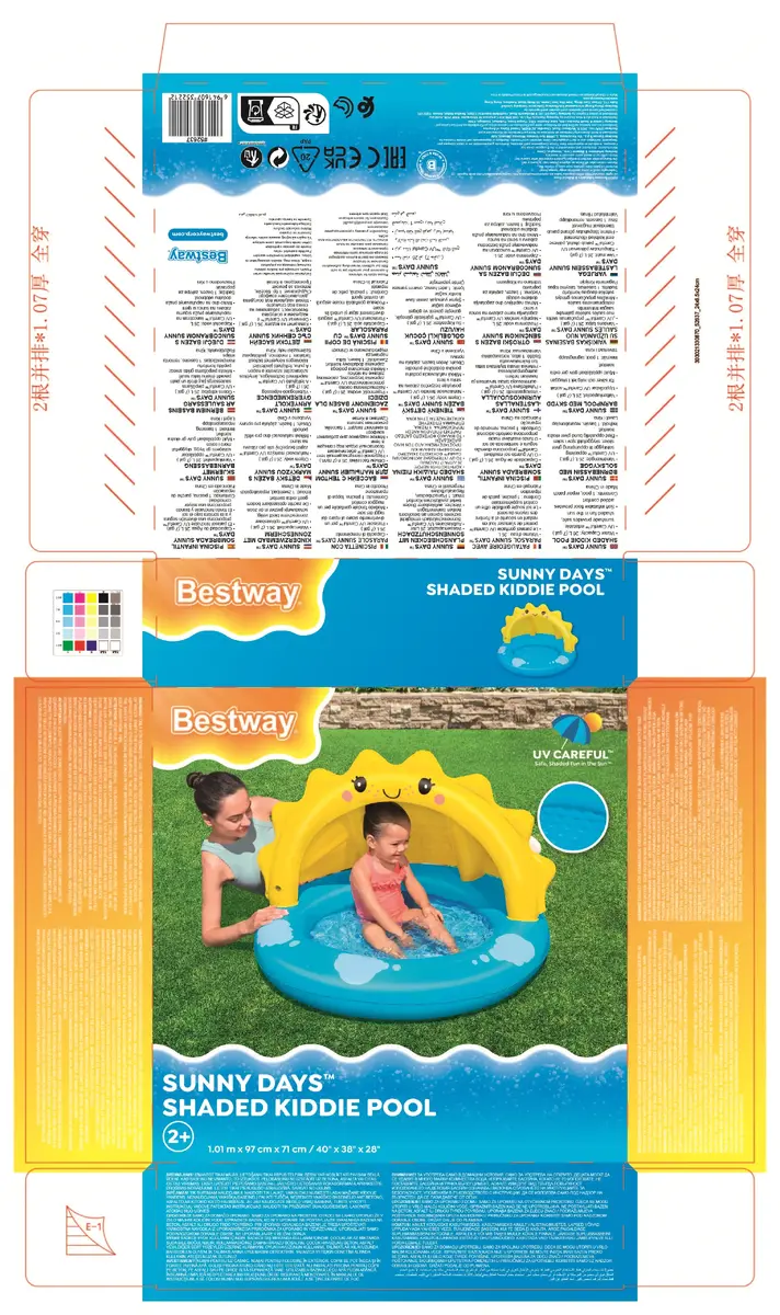 Bestway Sunny Days Надувной детский бассейн 1,01×0,97×0,71 м Photo 10