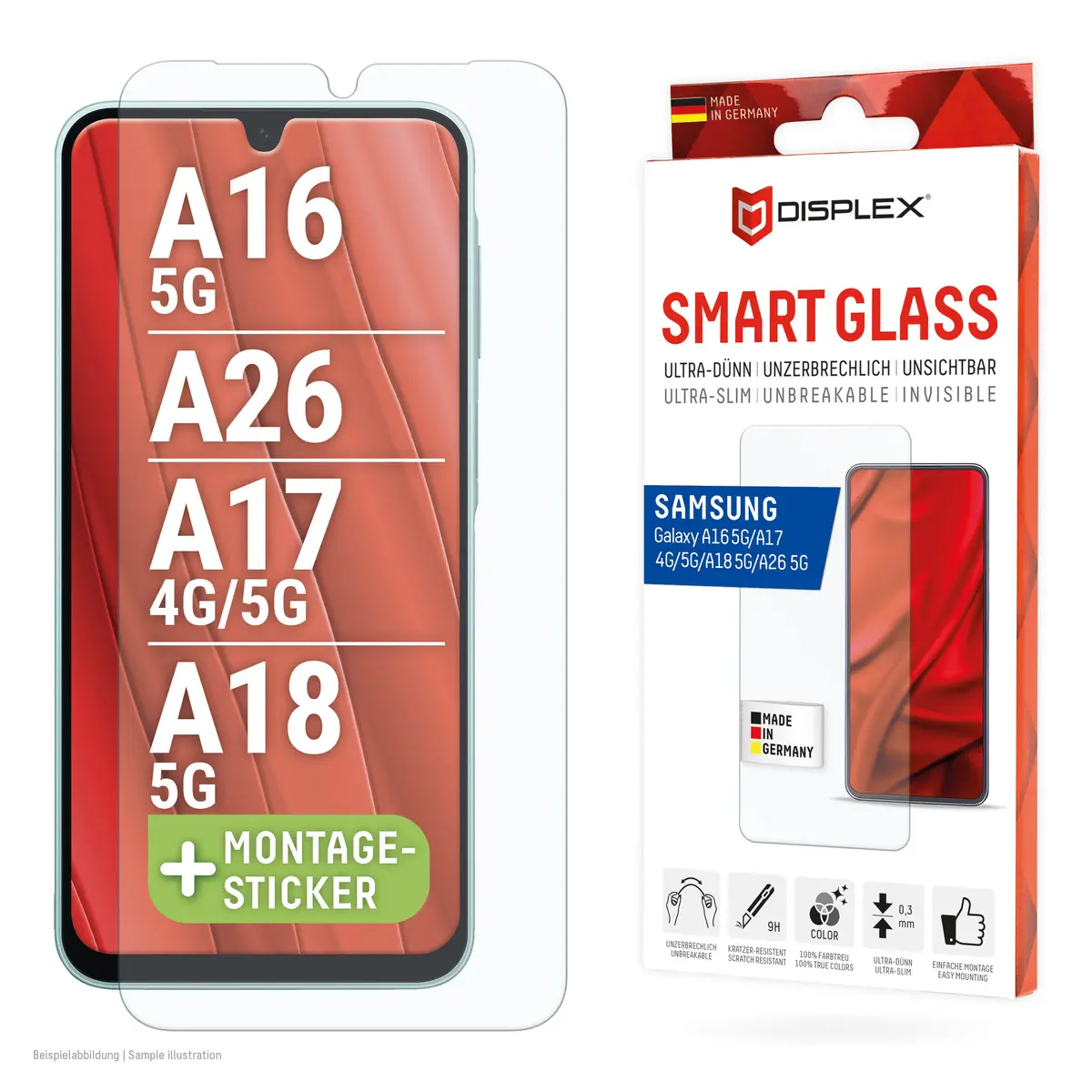 Displex Smart Glass priekš Samsung Galaxy A26/A18/A17/A16 Photo 2