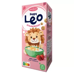 Instant Cereal Happy Leo Strawberry Oats 150 g – strawberry-flavored oat cereal for children
