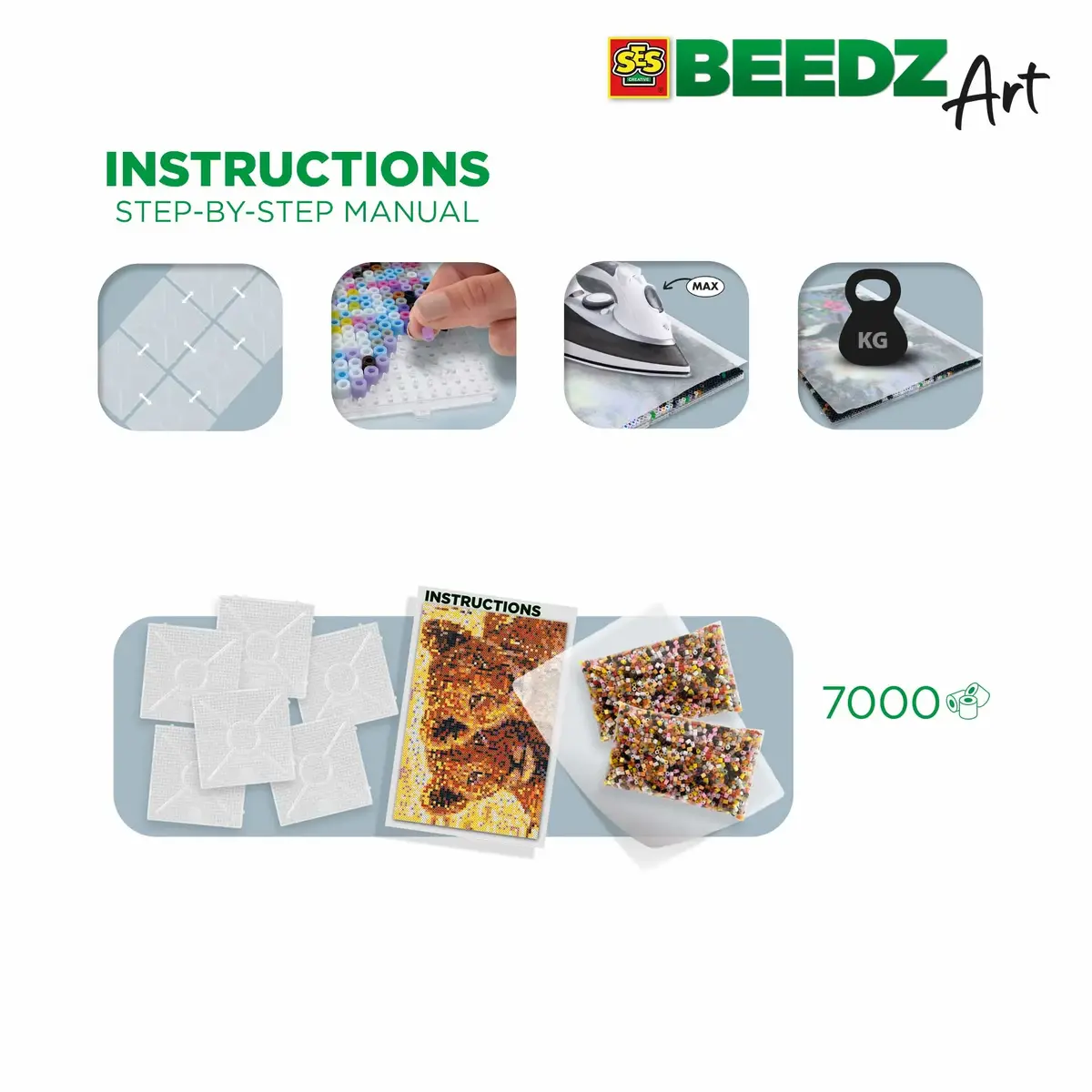 SES Beedz art — Lauvu mazuļi, pērlīšu komplekts Photo 3