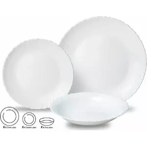 Dinnerware set KingHoff KH-1875 Opal for 6 persons, 18 pieces