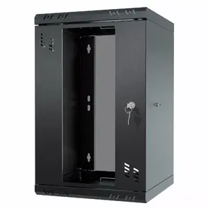 Rack cabinet Stalflex S-RC10-9U-300GB 10" 9U 300mm glass door black