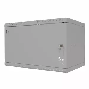 19" stendu skapis Stalflex S-RC19-6U-350MG 6U, metāla priekšējās durvis, pelēks