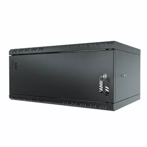 Rack cabinet Stalflex 19" S-RC19-4U-350MB 4U black metal door, 19-inch equipment enclosure