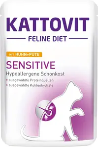 Влажный корм для кошек KATTOVIT Adult с курицей, 85 г пауч