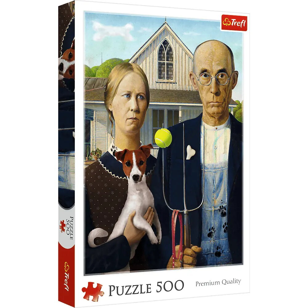 Puzle Trefl 37526 American Gothic: Psia