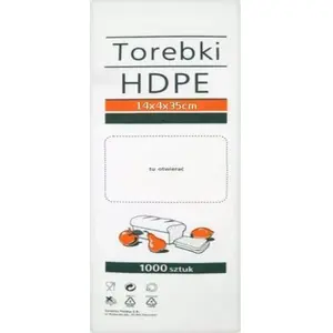 Пакеты для пищевых продуктов Stella HDPE 14×4×35 см, 1000 шт., прозрачные