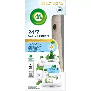 Сменный блок для автоматического освежителя Air Wick Active Fresh на водной основе, аромат «Хлопковый цветок», 228 мл