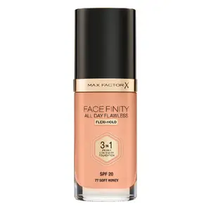 Tonālais krēms Max Factor Facefinity All Day Flawless 3In1 30 ml ar pumpiņu, tonis Soft Honey 077