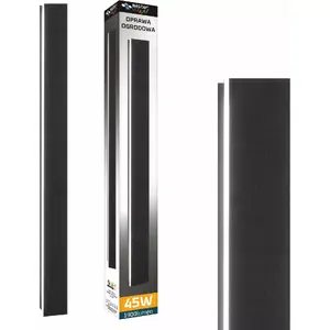 LVT Lara 1576 Outdoor Wall Lamp Black 1x45W LED 4000K