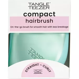 Matu ķemme Tangle Teezer Compact Styler — Teal Chrome, kompakta ceļojumu ķemme