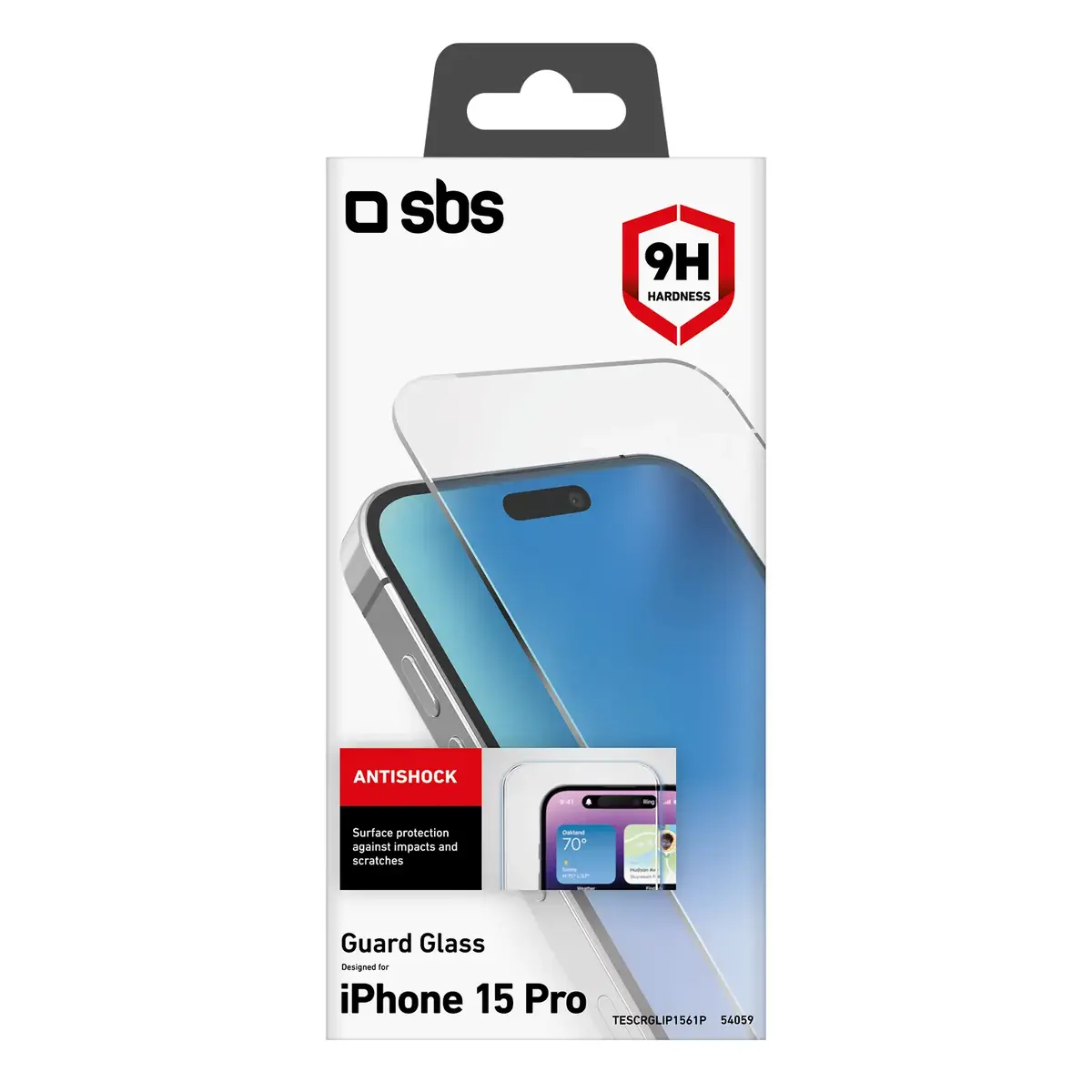 Screen protector SBS TESCRGLIP1561P Apple iPhone 15 Pro Photo 2