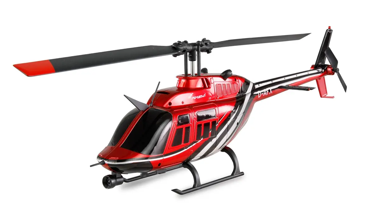 Radio‑vadāms helikopters Amewi Bell 206 Jet