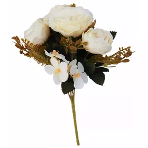 Mākslīgo Hortenziju un Peoniju pušķis 30cm, mix