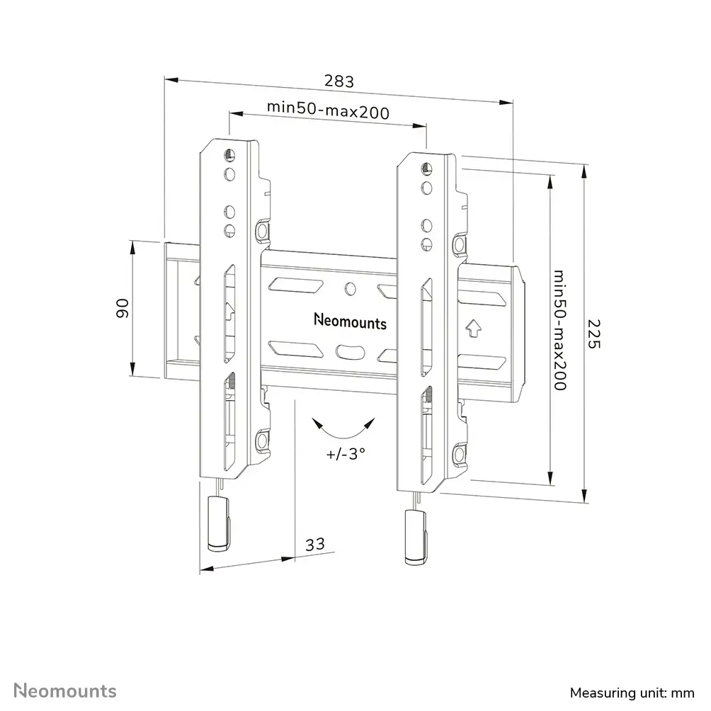 Neomounts WL30S-850BL12 fiksēts TV sienas stiprinājums 24-65" Photo 19