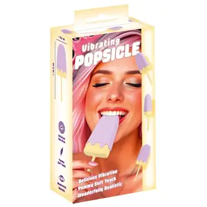 Lay-on silicone vibrator you2toys Vibrating Popsicle — rechargeable, 10 modes, 13.5×4.5×2 cm, 47 g, pink