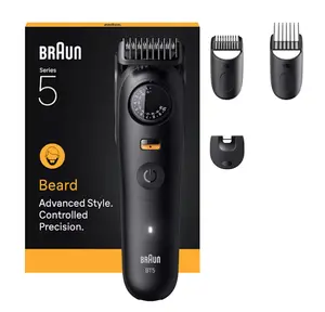 Триммер для бороды BRAUN BT5520 — 0,5–20 мм, 40 позиций, аккумулятор, 120 мин работы, чёрный