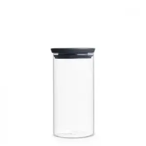 Glass Jar Brabantia 298264 Grey Transparent Height 202 mm