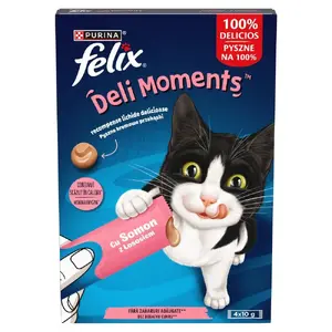 Wet cat treats Purina Felix Deli Moments Salmon paste 4 x 10 g tube