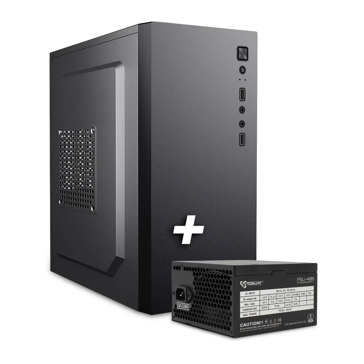 Datora korpuss Sbox PCC-12 MicroATX Melns