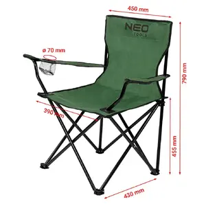 Kempinga krēsls NEO tools 63-157 Svars 1.8 kg