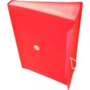 Expandable Accordion Folder Tetis with Elastic Band 13 Compartments A4 Red