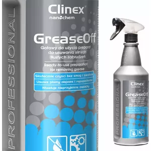 Обезжириватель Clinex GreaseOff 1 л — средство для сильных жировых загрязнений, 1 л