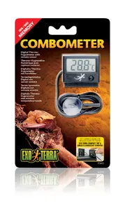 Hagen Exo Terra PT2470 электронный гигрометр/психрометр для помещений — прямоугольный дисплей, питание от батареи