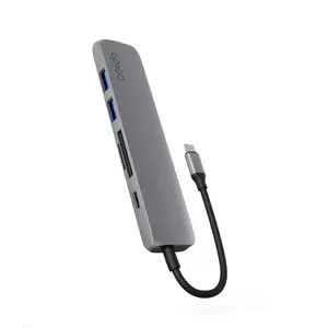 Epico 6-in-1 alumīnija USB-C centrmezgls ar 8K atbalstu
