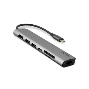 USB Type-C хаб Epico 9915112100071 5000 Mbit/s HDMI RJ-45 USB 3.0