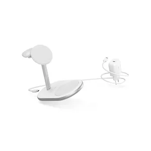 Charging stand Epico 3in1 White model 9915111100044 — 3-in-1 charging station for phone, watch, earbuds