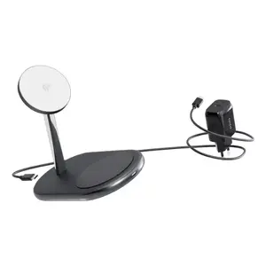 Epico UltraBase EX40 2-in-1 bezvadu uzlādes statīvs viedtālruņiem un austiņām, 15W