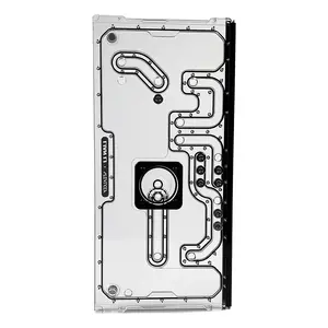 Reservoir for computer cooling Stealkey Customs SW10095 — Acrylic & Steel, Black/Transparent, 224×26×473 mm