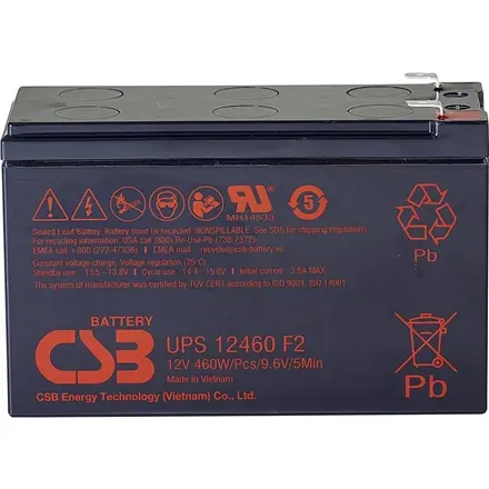 Lead acid battery CSB CSB-UPS12460 12V 460W Photo 2