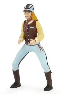 Papo figurine Trendy Riding Women Blue — PVC collectible, size 160×80×120 mm