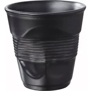 Cup Revol FROISSES 80 ml — ceramic espresso cup, black