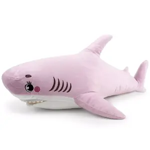 Plush toy WP Merchandise Shark pink 100 cm — large soft stuffed animal
