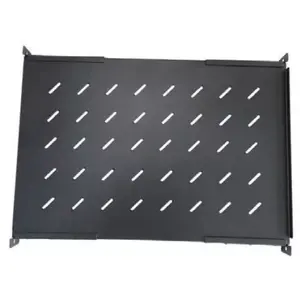 1U Rack Shelf ProBase FS-1U-35 — 350mm depth, front and rear mounts, fits 200–500mm cabinet depth