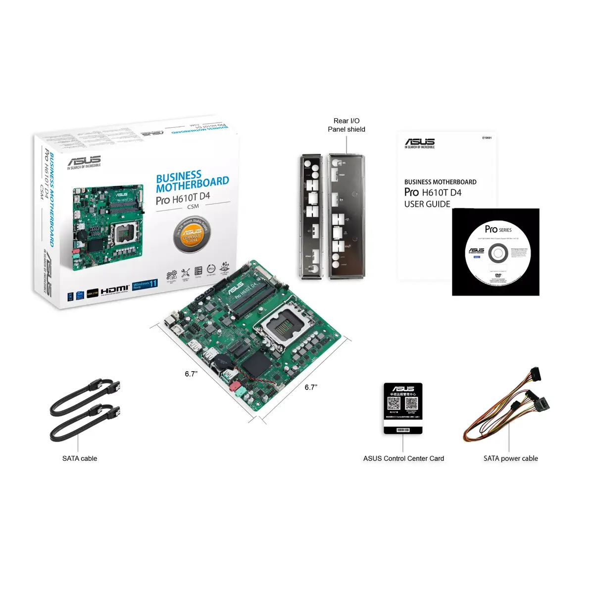 Материнская плата ASUS Pro H610T D4-CSM, 90MB1AM0-M0EAYC Photo 7