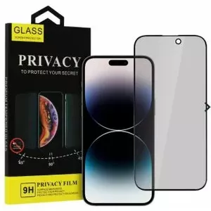 Защитное закалённое стекло с приватностью iLike для iPhone 14 / 13 / 13 Pro — чёрное