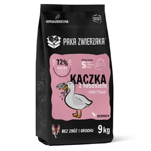 Сухой корм для щенков PAKA ZWIERZAKA Puppy Duck with Salmon 9 кг — вкус утки, 29% белка, 16% жира, без глютена и сои