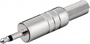 Goobay 3.5 mm jack plug 2-pin mono nickel-plated brass
