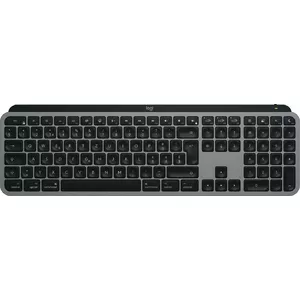 Logitech Master Series MX Keys S for Mac - Tastatūra - pilna izmēra - ar apgaismojumu - bezvadu - Bluetooth LE - QWERTY - Šveice - kosmosa pelēka (920-011627)