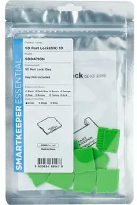 Port blocker Smartkeeper Mini for microSD slots, green, pack of 10 (SLSART-0323)