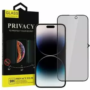 Защитное стекло с приватным эффектом iLike для iPhone 14 Pro Max — черное