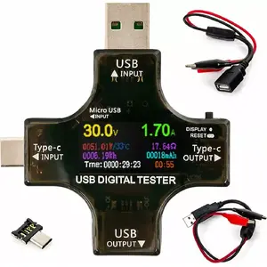 Multifunction USB Tester Spacetronik SP-UT01 — Spacetronik portable power measurement tool