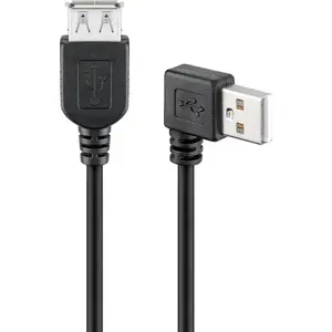 Кабель USB A — USB A GOOBAY 93593, USB 2.0, 0,15 м, штекер–штекер, чёрный