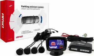 Parking sensor kit Amio AMI-01562 — 4 black LED-graph reverse sensors