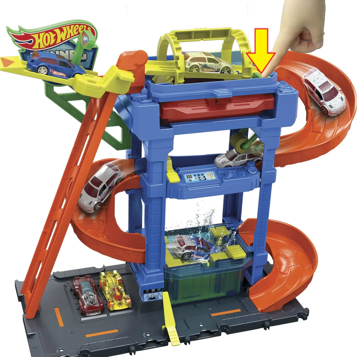 MATTEL Hot Wheels City Tunnel Twist Car Wash & Color Shifters Photo 8
