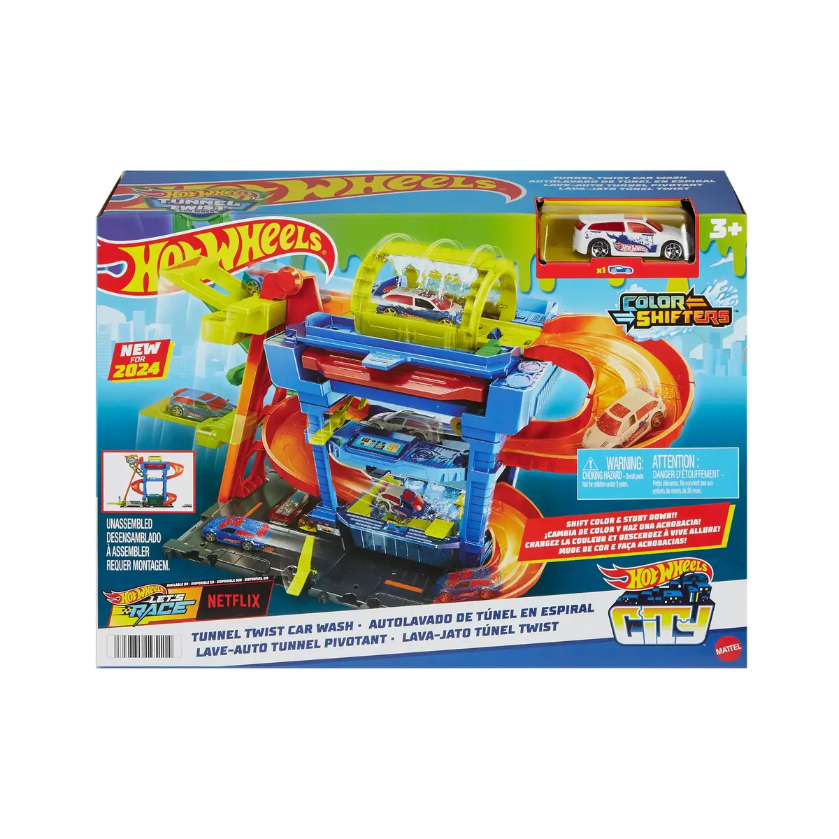 MATTEL Hot Wheels City Tunnel Twist Car Wash & Color Shifters Photo 9